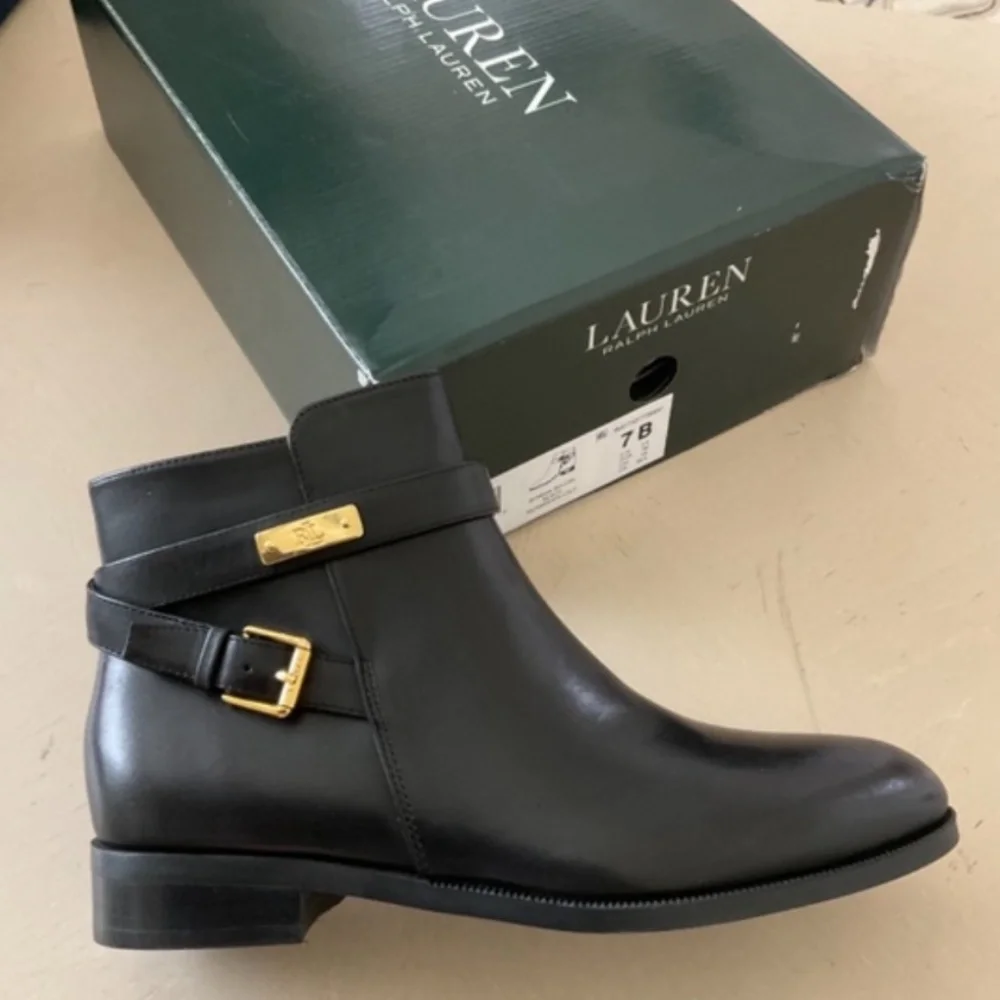 Lauren Ralph Lauren Leather Boots Size 7 New in Box - Picture 2 of 8